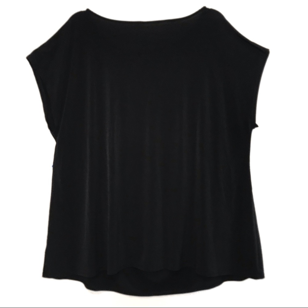 LANE BRYANT black ruched front blouse sz 26/28 - Picture 5 of 6
